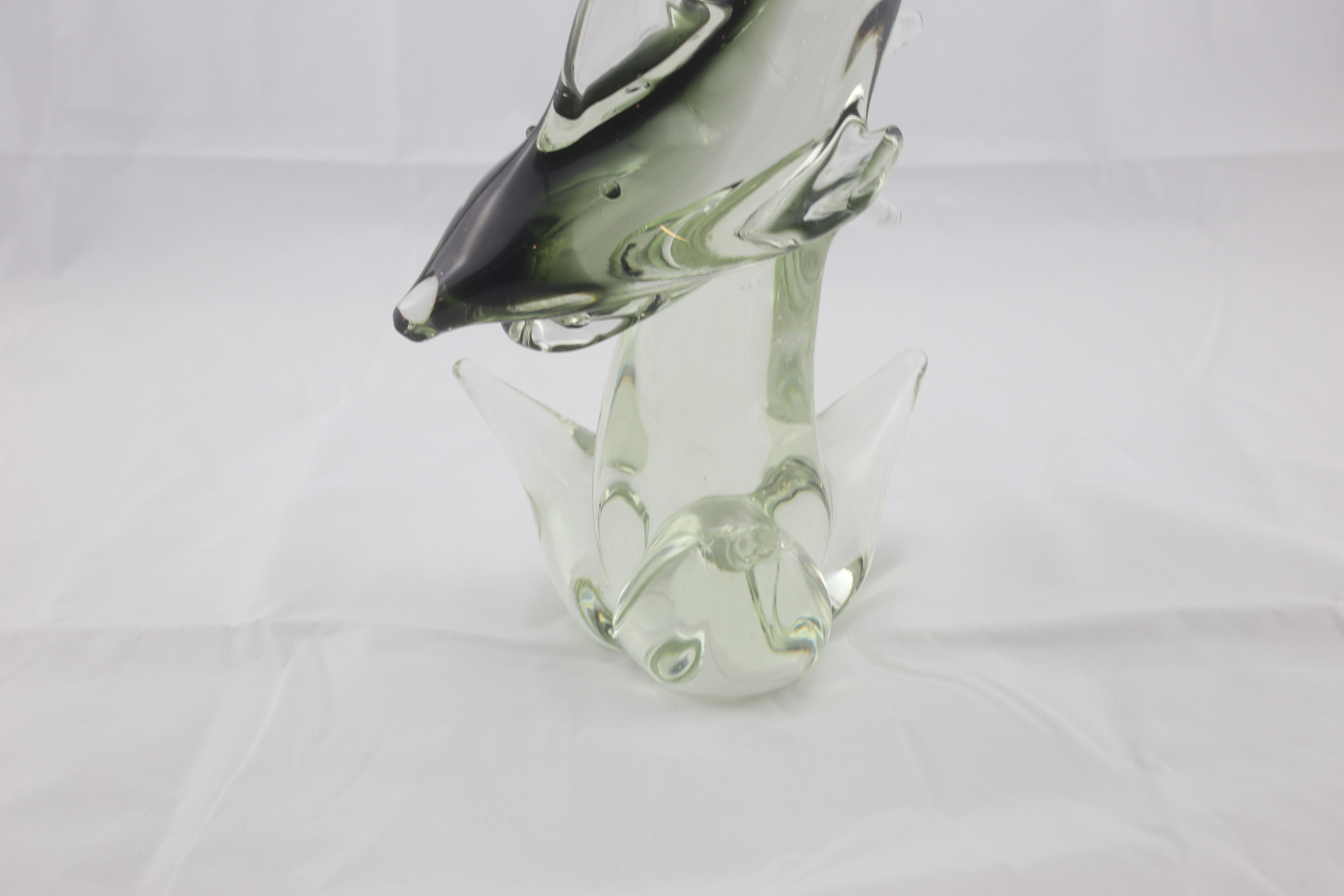 Mid-Century Italian Shark Sculpture in Murano Glass, 1960s 4