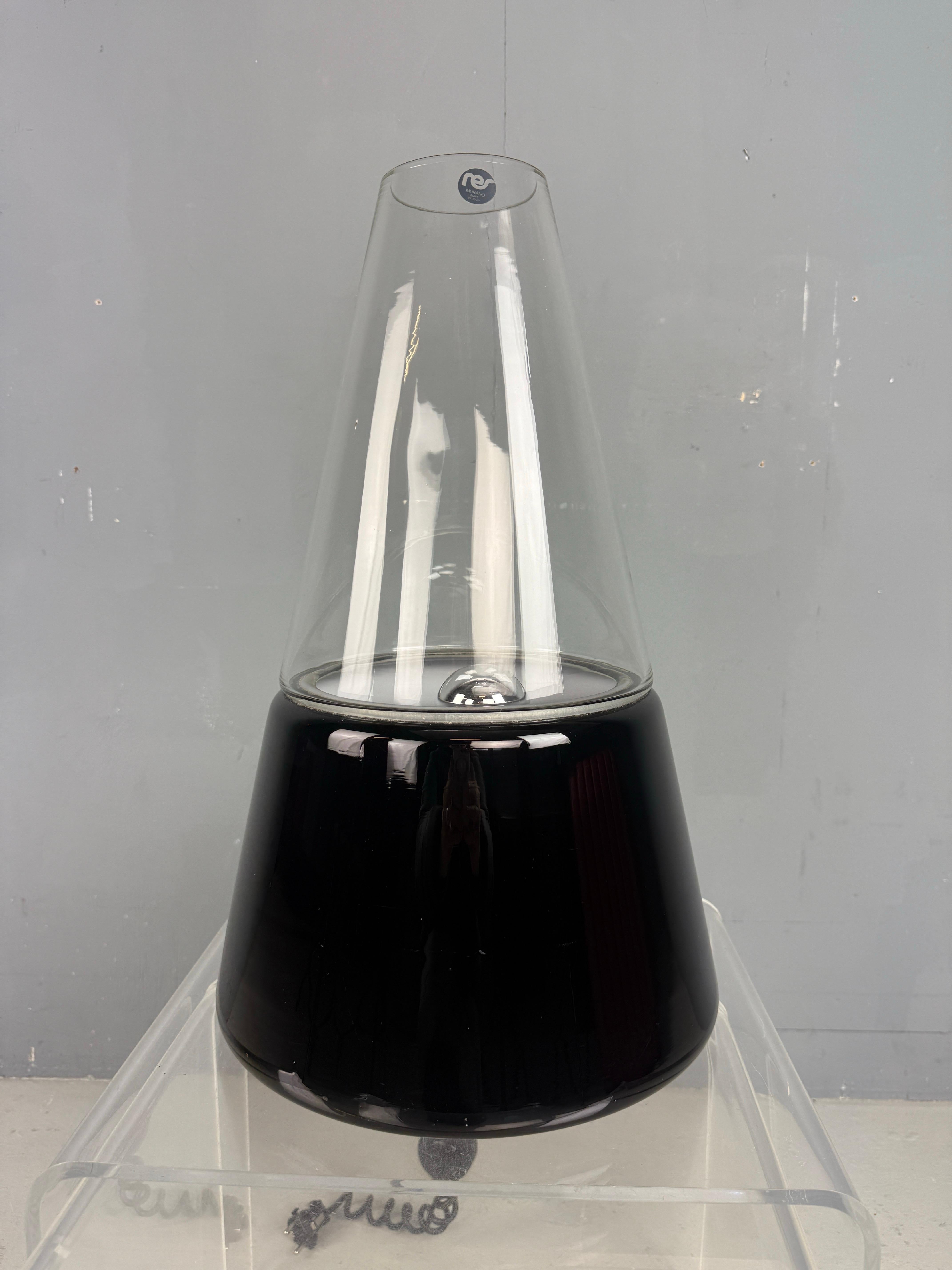 Gran lámpara de mesa italiana de Murano de RES, Venecia 1978 en venta 4