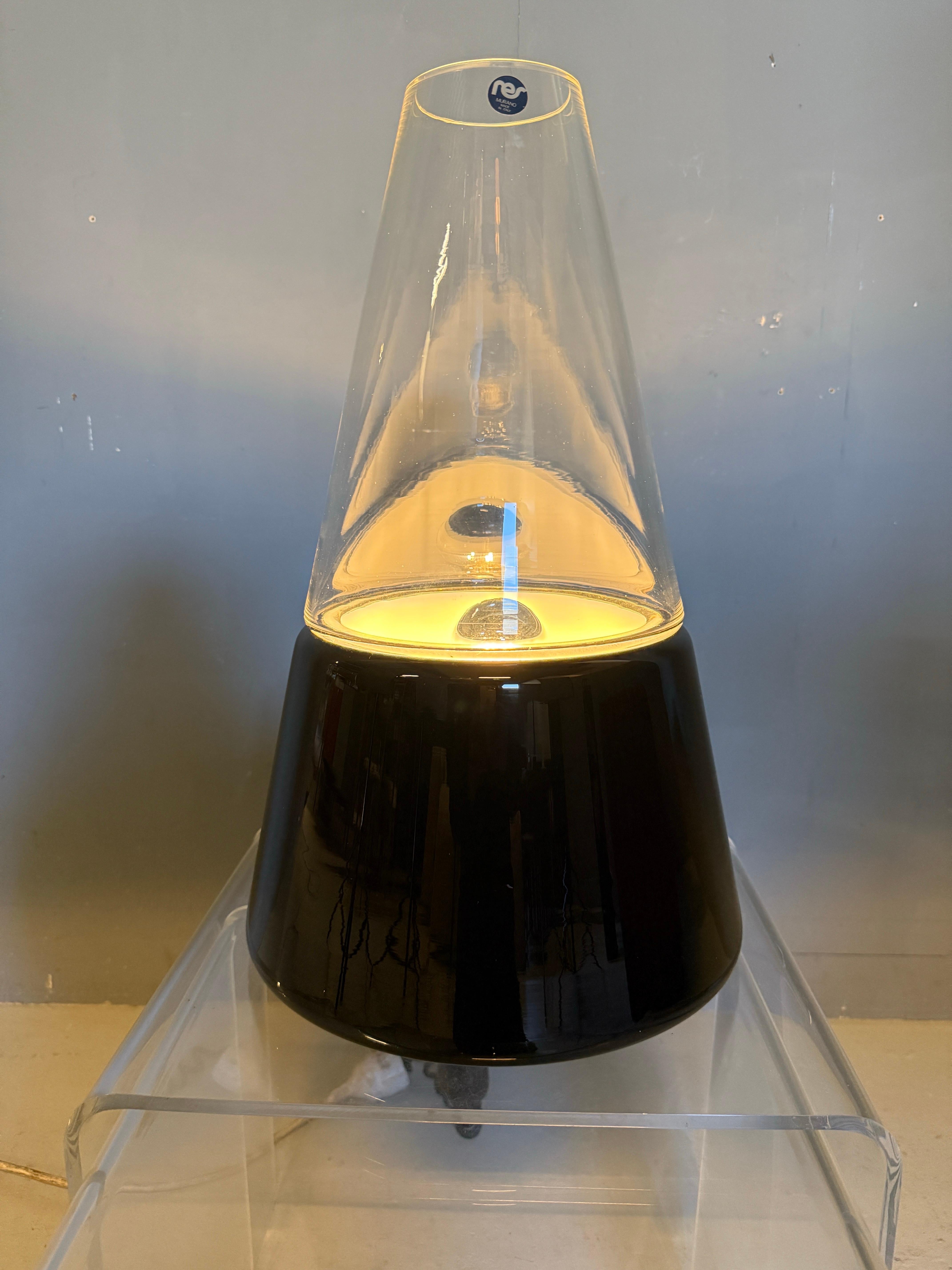 Gran lámpara de mesa italiana de Murano de RES, Venecia 1978 en venta 7