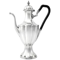 Ancient Neoclassic Sterling Silver Coffee Pot, Palermo, Sicily circa 1789