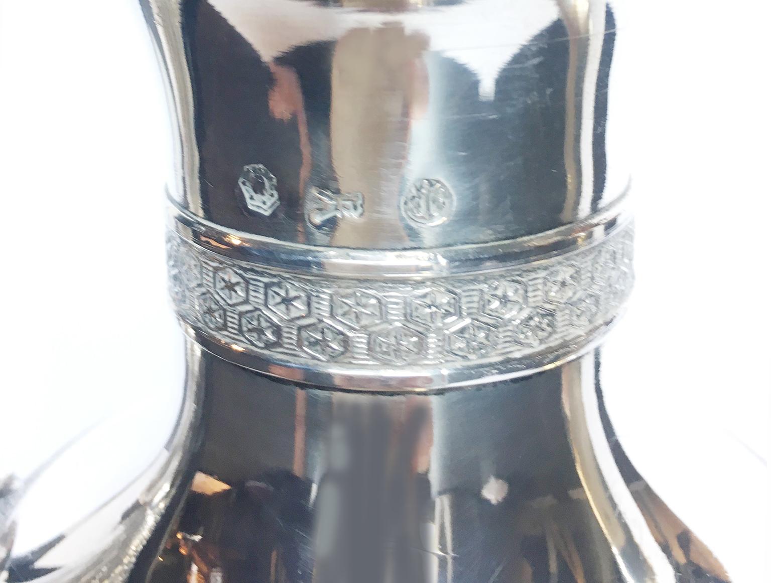 Large Italian Neoclassic Sterling Silver Coffee Pot, Milan, Circa 1830 For Sale 1