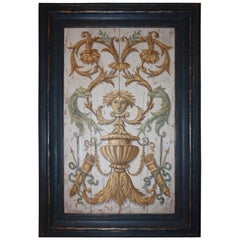 Large Italian Neoclassical Painted Panel