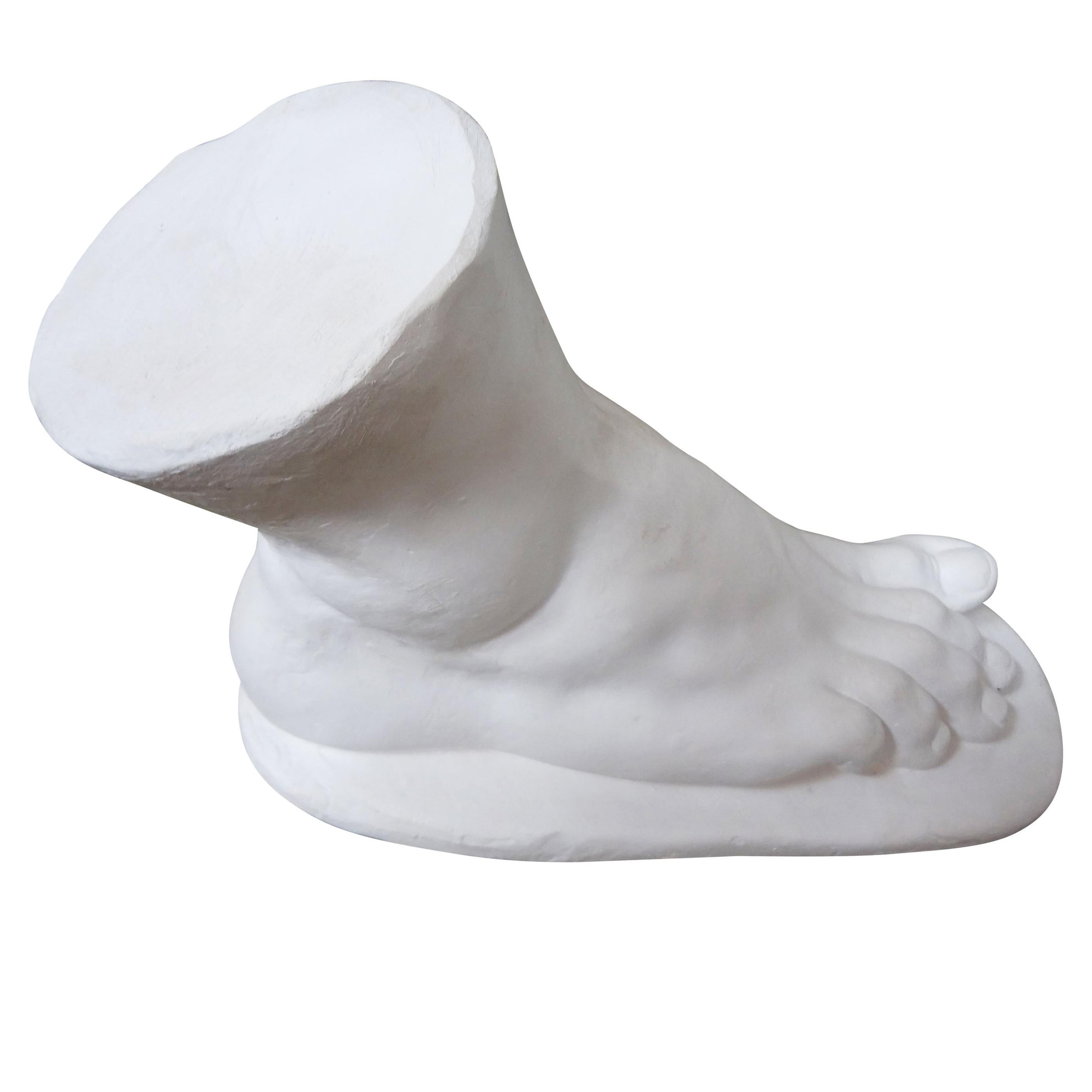 Italian Large Roman Neoclassical Plaster Foot of Hercules For Sale