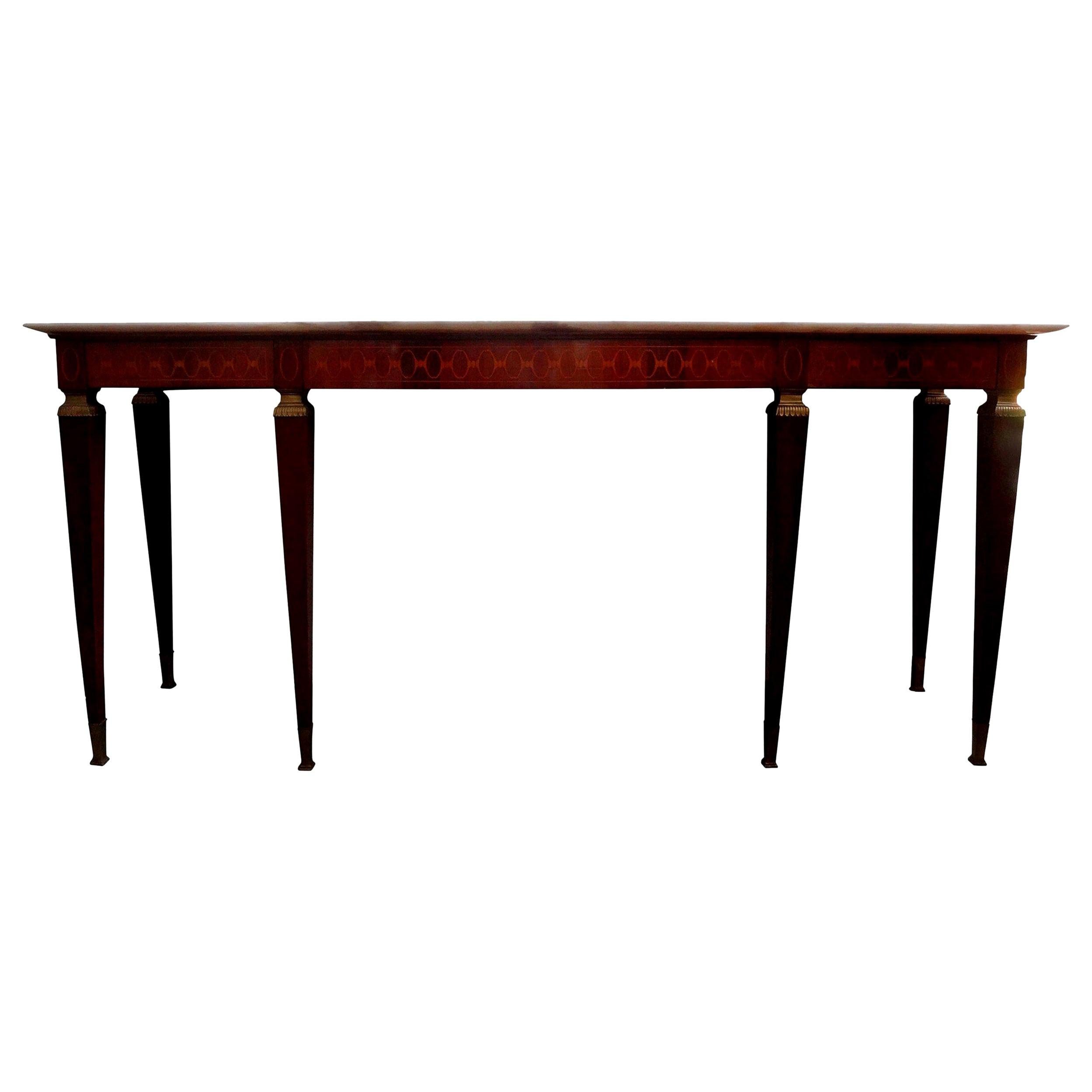 Large Italian Neoclassical Style Console Table Attributed to Paolo Buffa 3