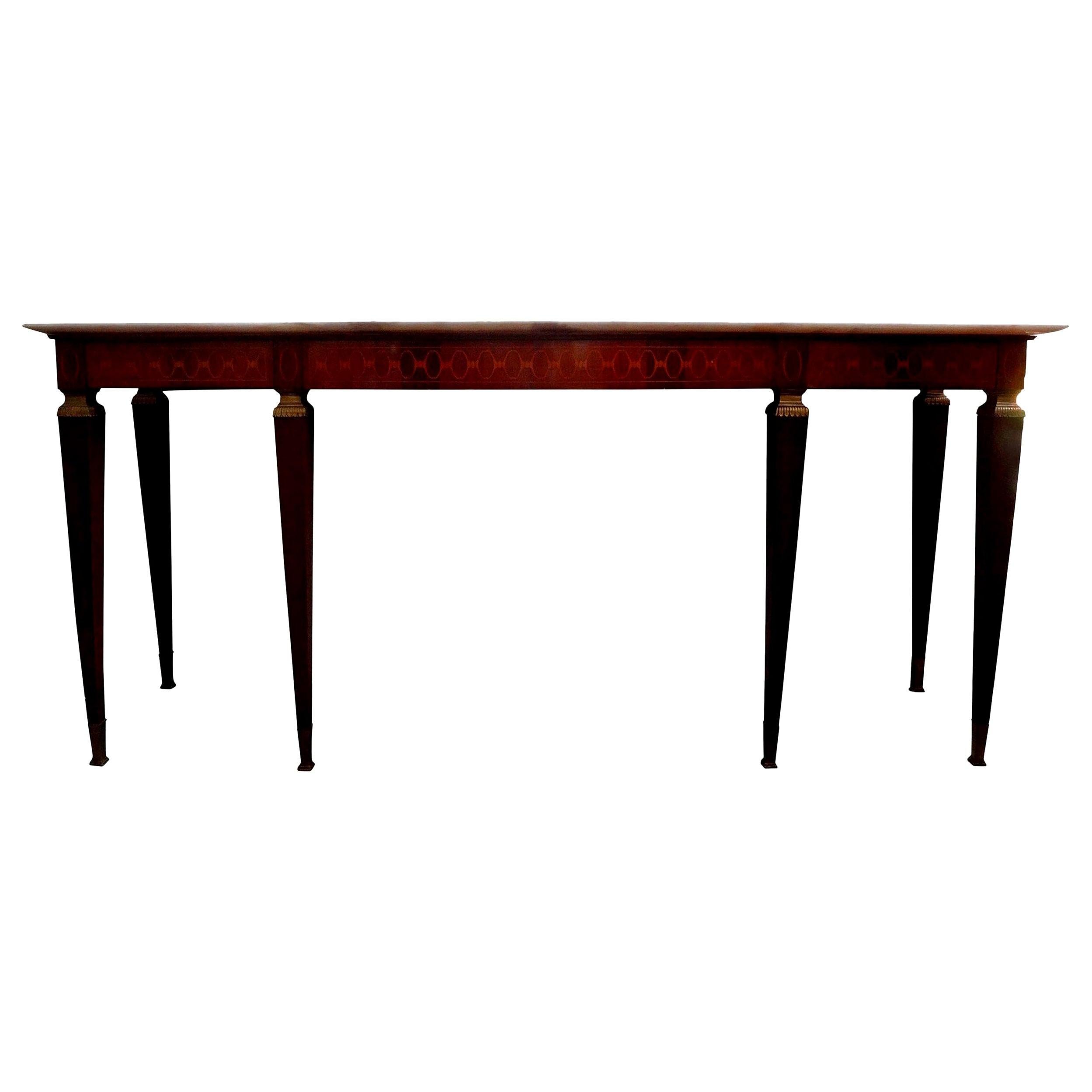 Large Italian Neoclassical Style Console Table Attributed to Paolo Buffa