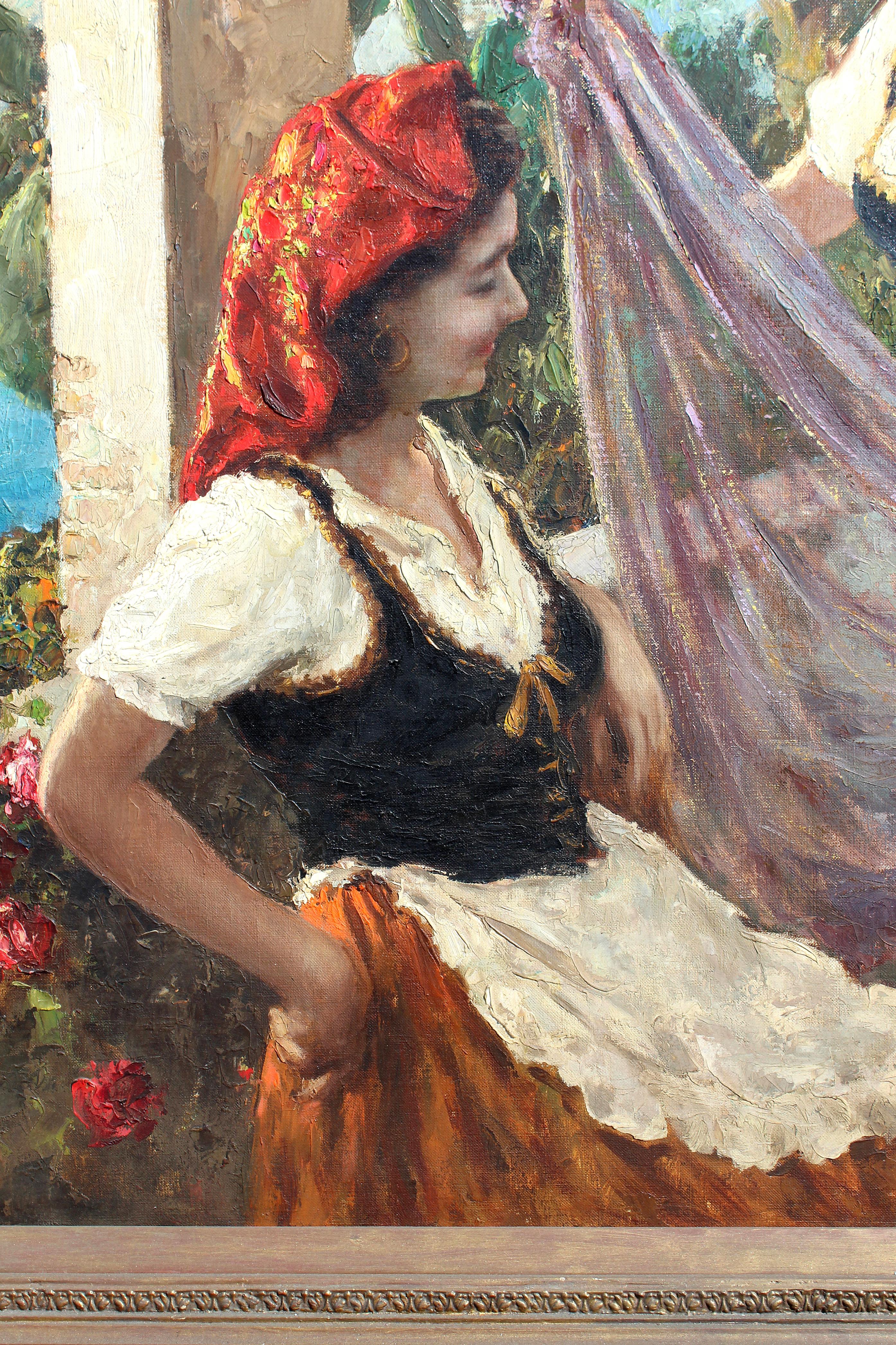 Luigi Amato, übergroßes italienisches Ölgemälde auf Leinwand (20. Jahrhundert)