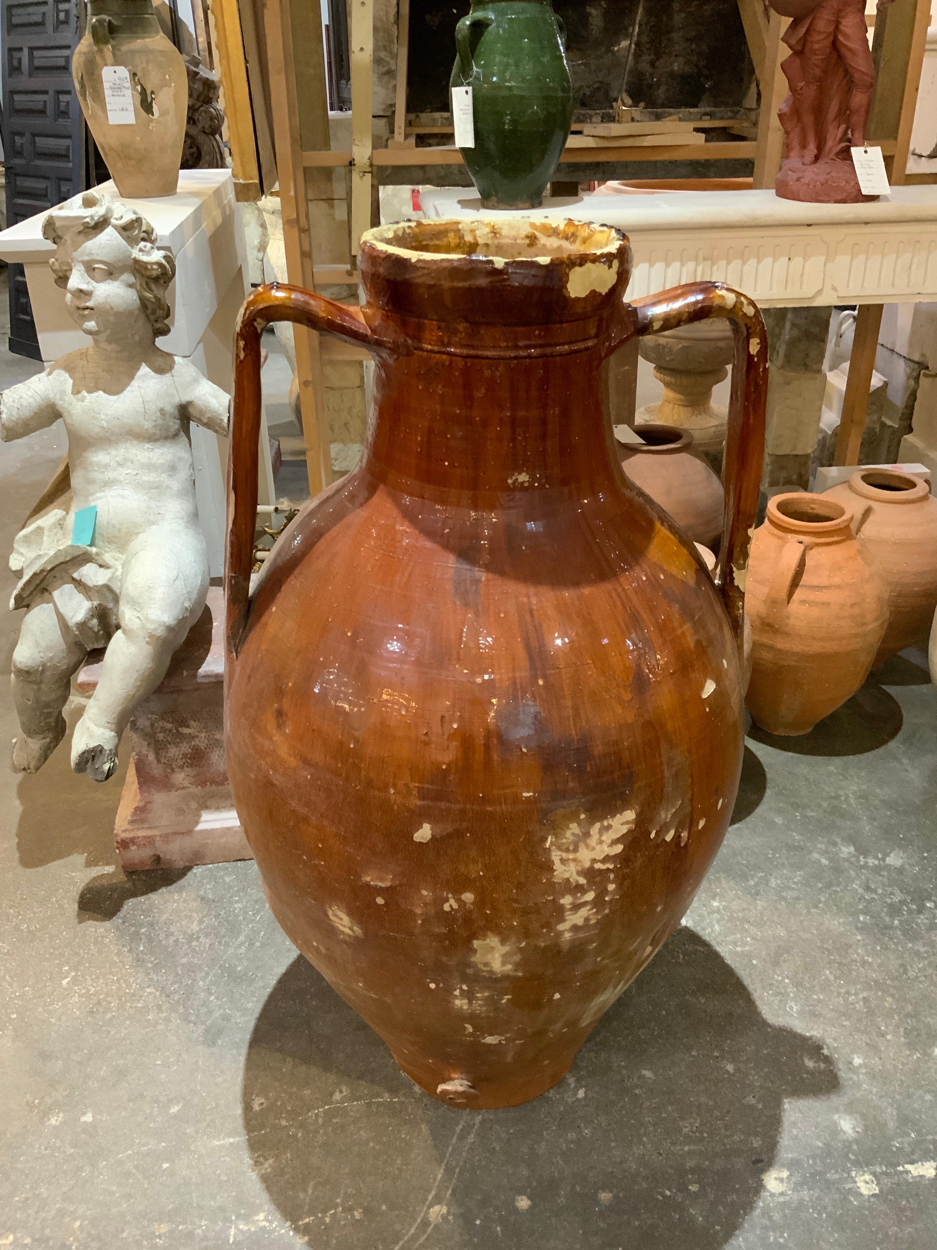 Large Italian Olive Oil Container In Good Condition In Dallas, TX