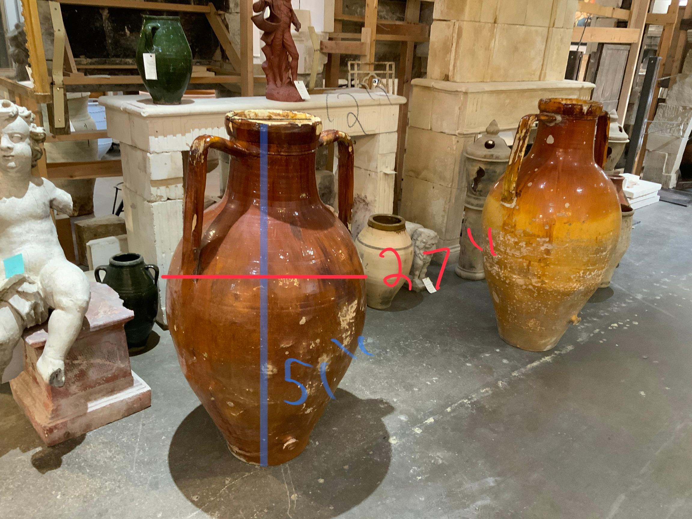 19th Century Large Italian Olive Oil Container
