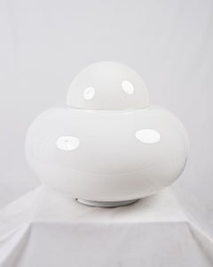Large Italian opaline glass lamp, made in Italy, 1970s