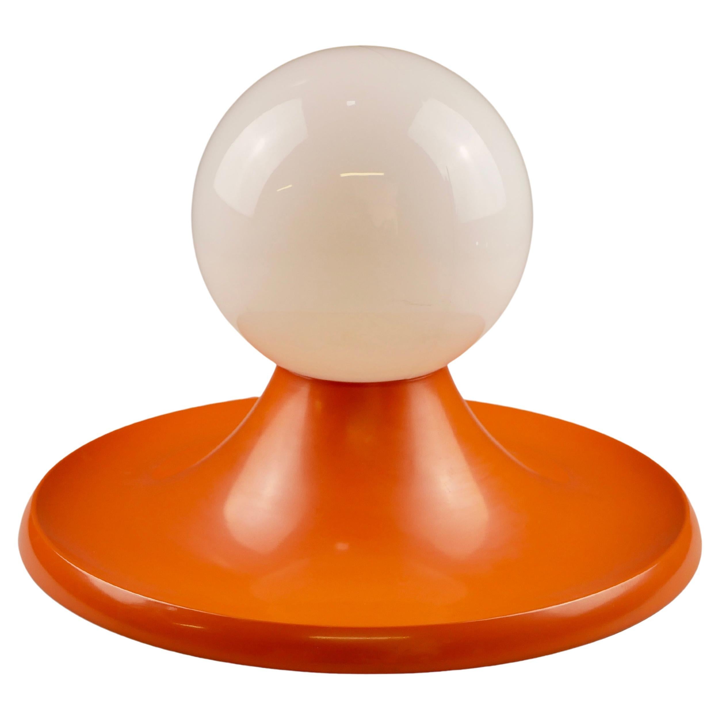 Large Italian Orange Wall Lamp « Light Ball �» by Castiglioni for Arteluce Flos