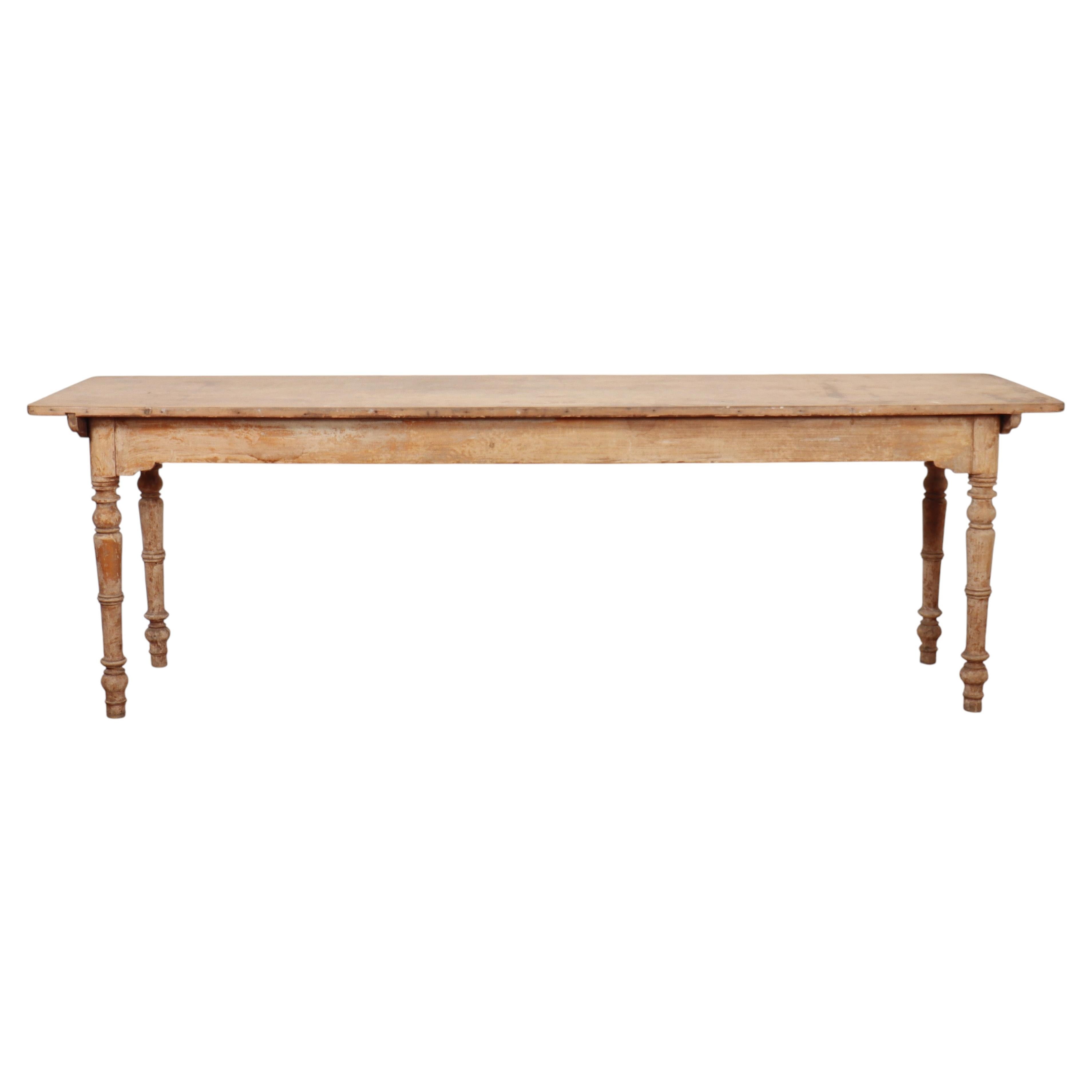 Large Italian Original Painted Console/ Farm Table