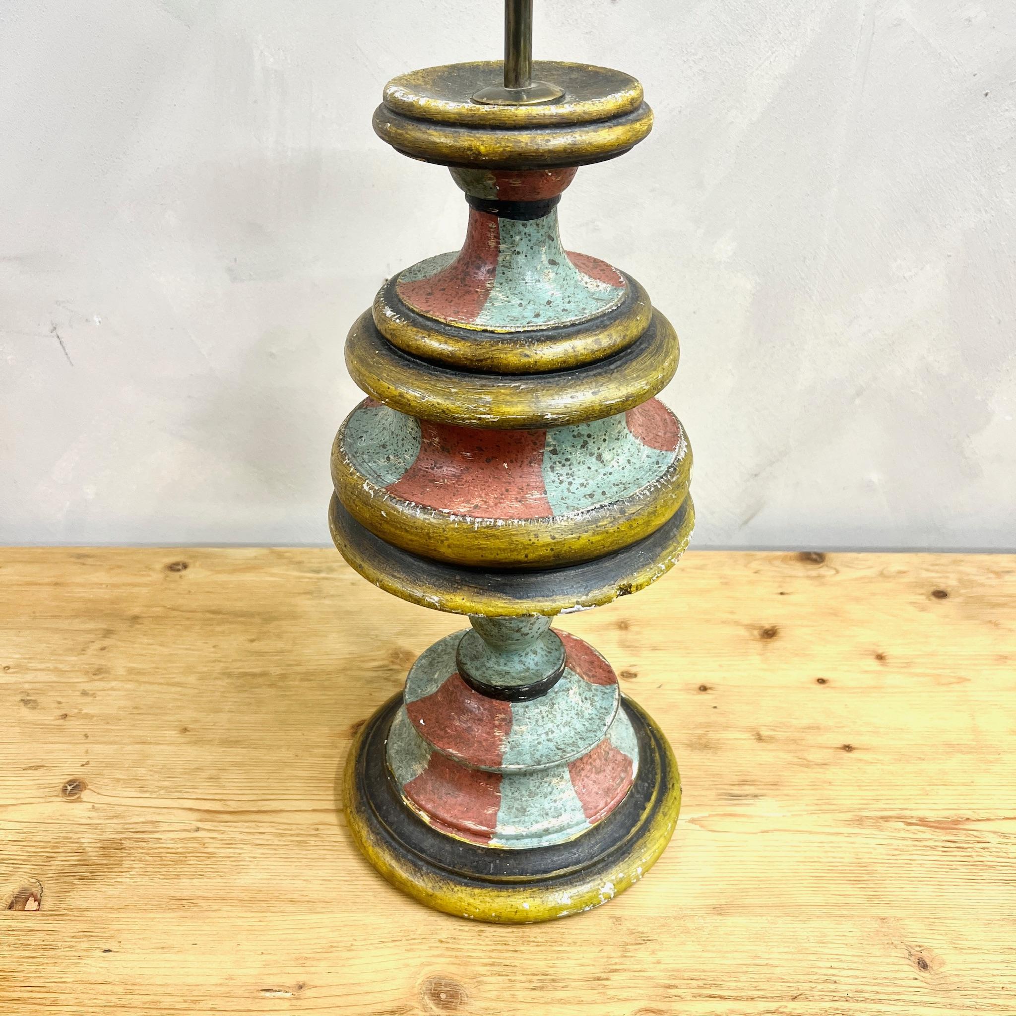 Grande lampada da tavolo italiana dipinta In condizioni buone in vendita a Southampton, GB