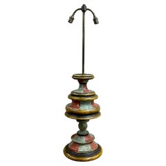 Large Italian Painted Table Lamp