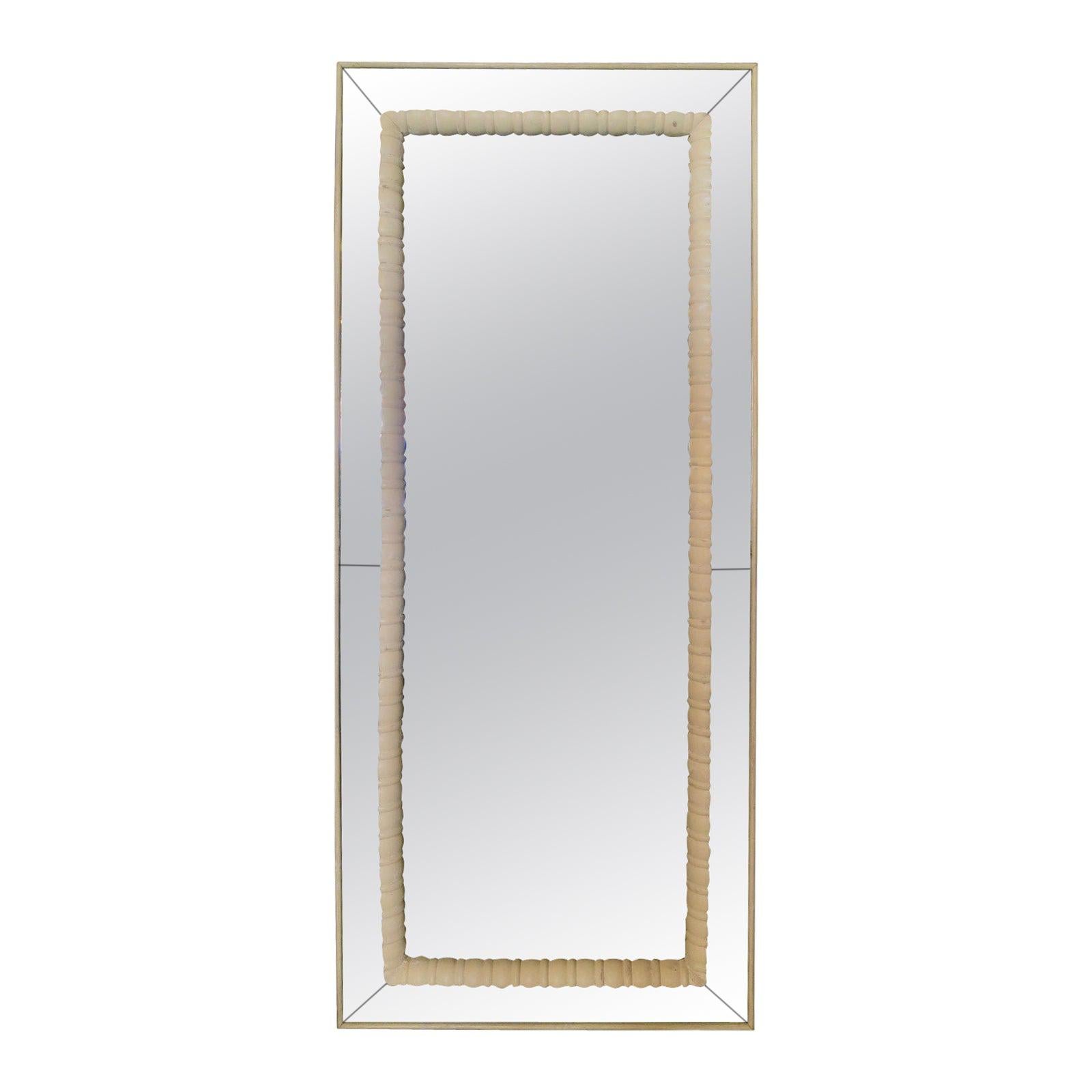 Large Italian Panelled and Bordered Mirror