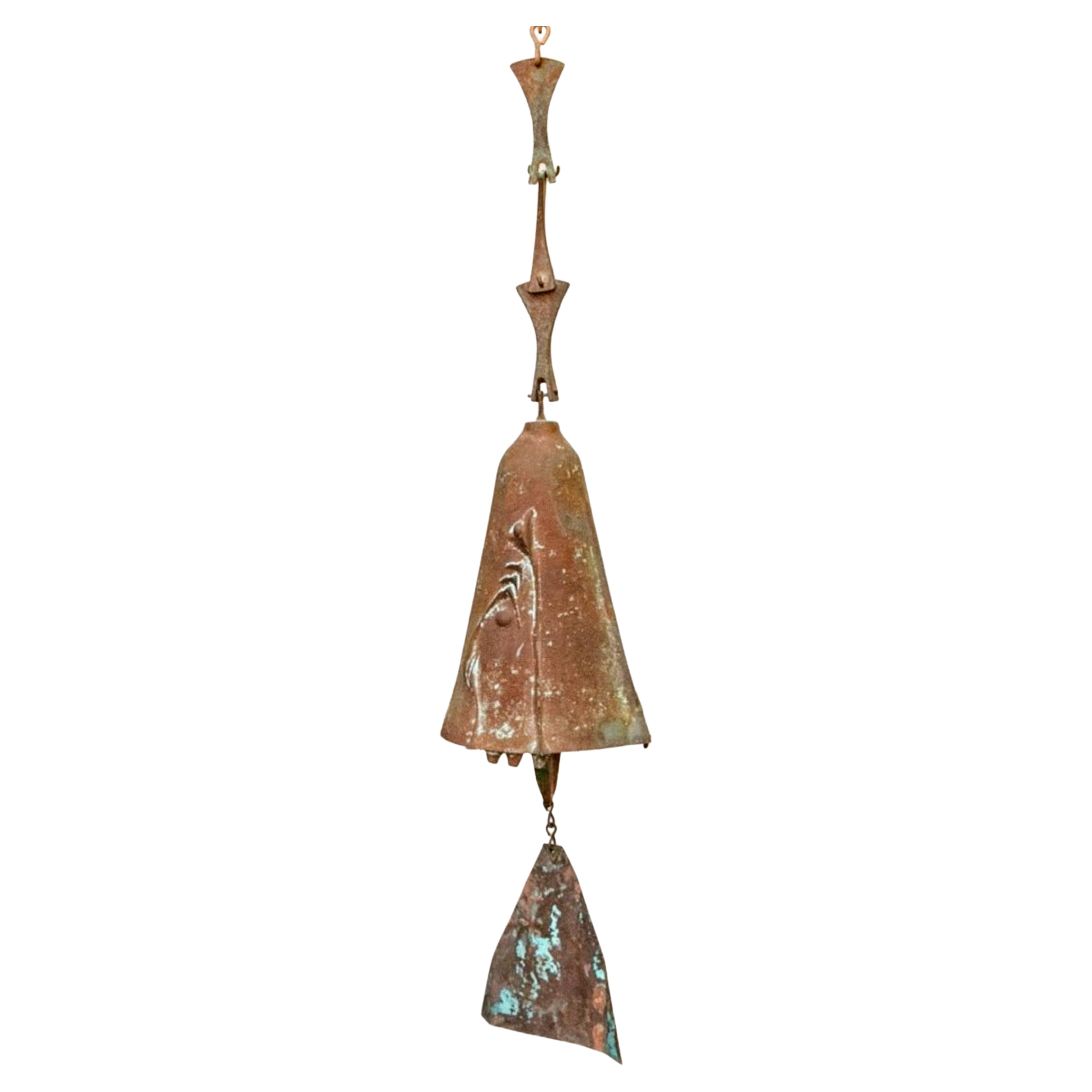 Large Italian Paolo Soleri Signed Brutalist Wind Chime 