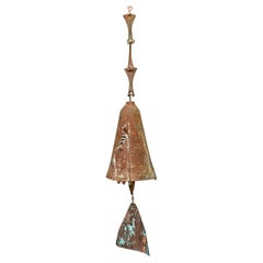 Vintage Large Italian Paolo Soleri Signed Brutalist Wind Chime 