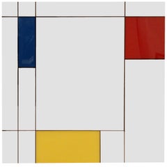 Grand miroir mural italien "Piet Mondrian" de Rimadesio