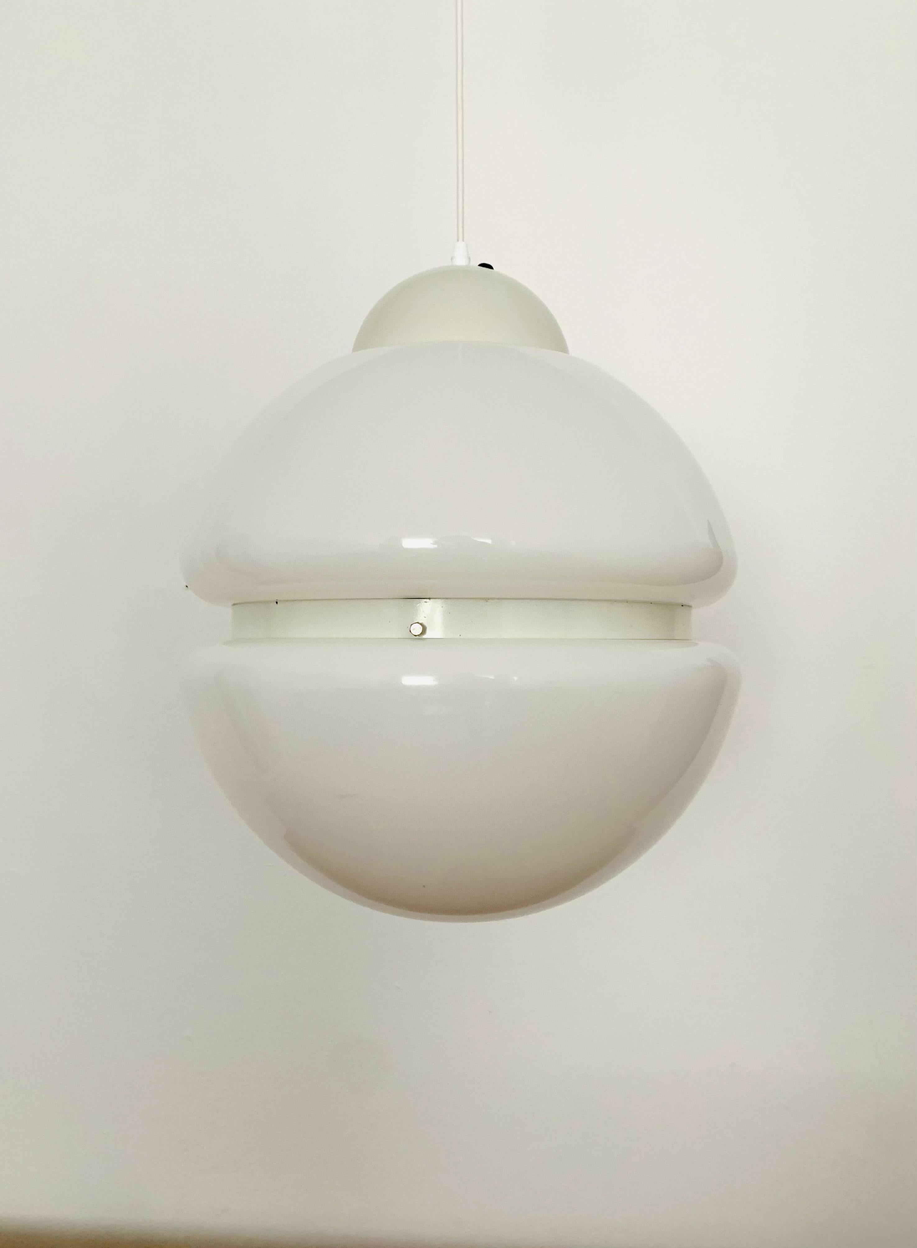 Mid-Century Modern Large Italian Plasic Pendant Lamp For Sale