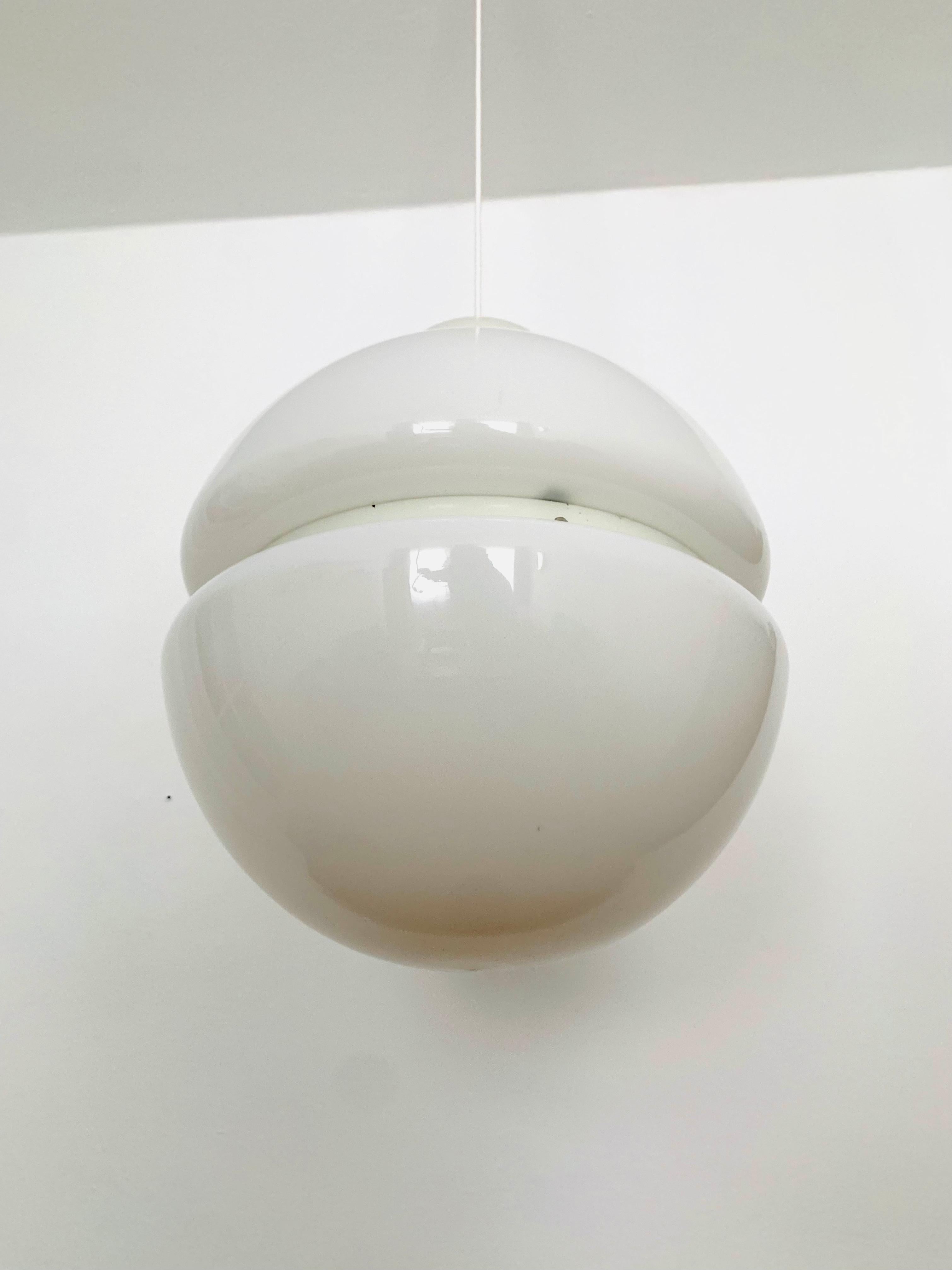 Mid-20th Century Large Italian Plasic Pendant Lamp For Sale