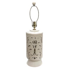 Grande lampe italienne en porcelaine