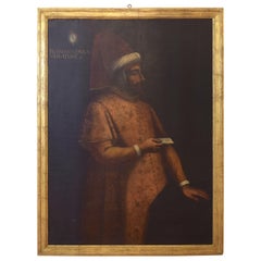 Large Italian Portrait, Oil on Canvas, Francesco VI Duca de Atene, 17th Century