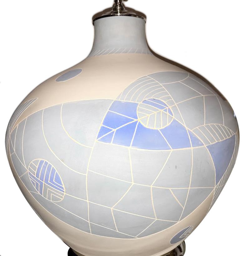 Large Italian Potter Lamp In Good Condition For Sale In New York, NY