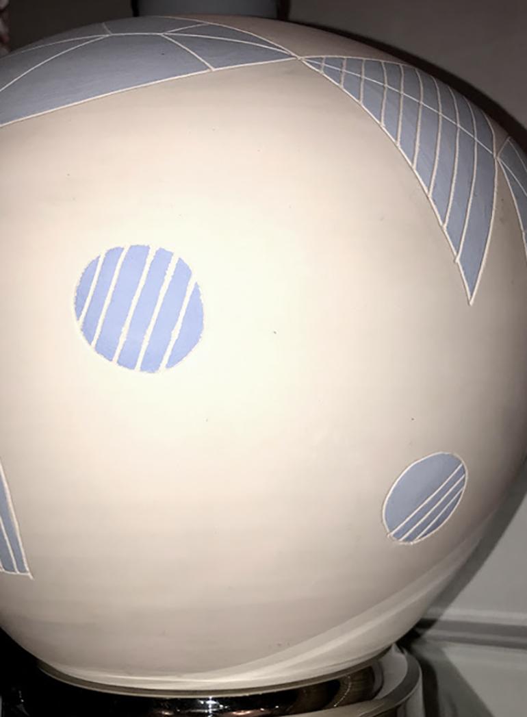 Mid-20th Century Large Italian Potter Lamp For Sale