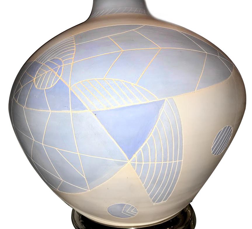 Large Italian Potter Lamp For Sale 1