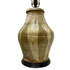 Large Italian Pottery Table Lamp