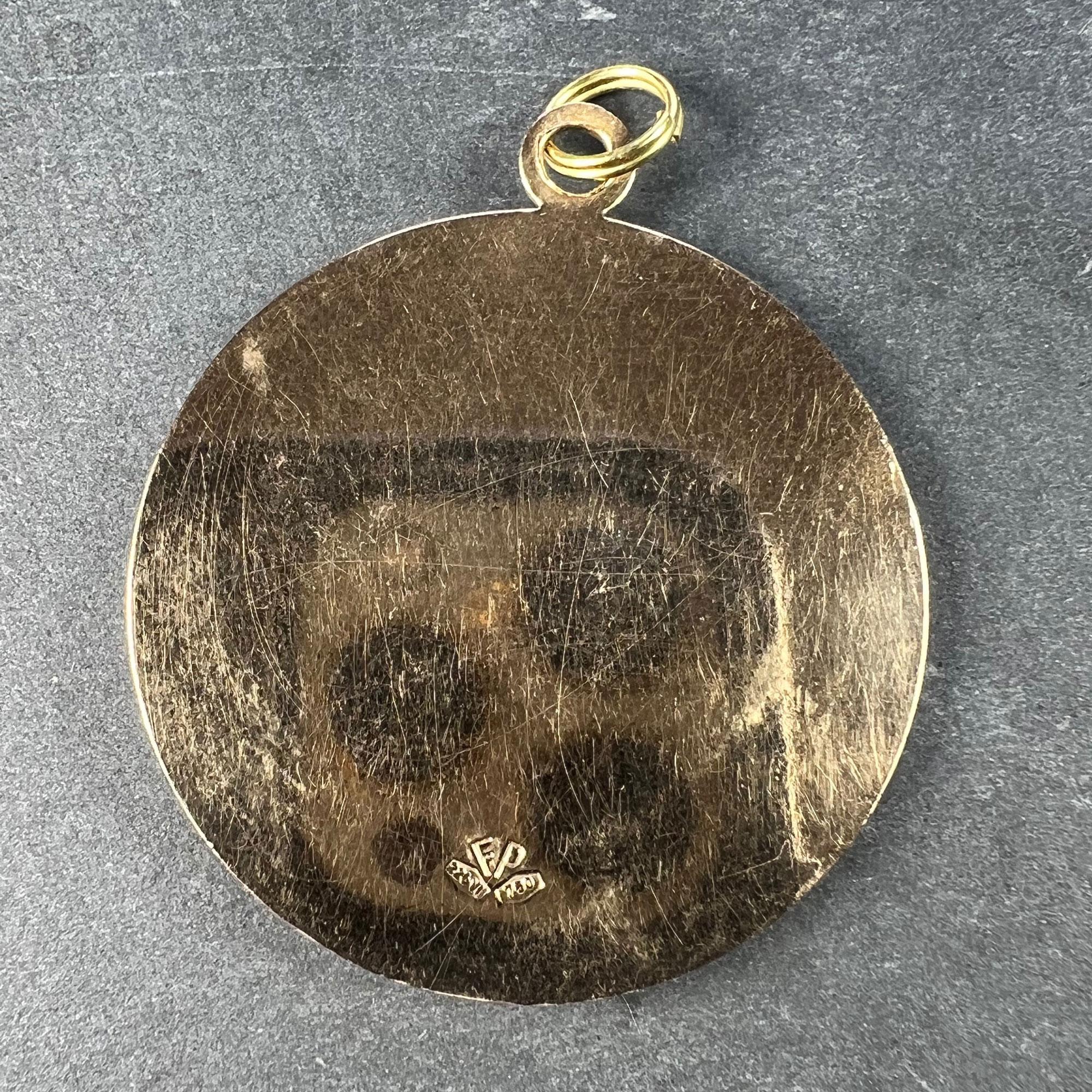 large gold nefertiti pendant