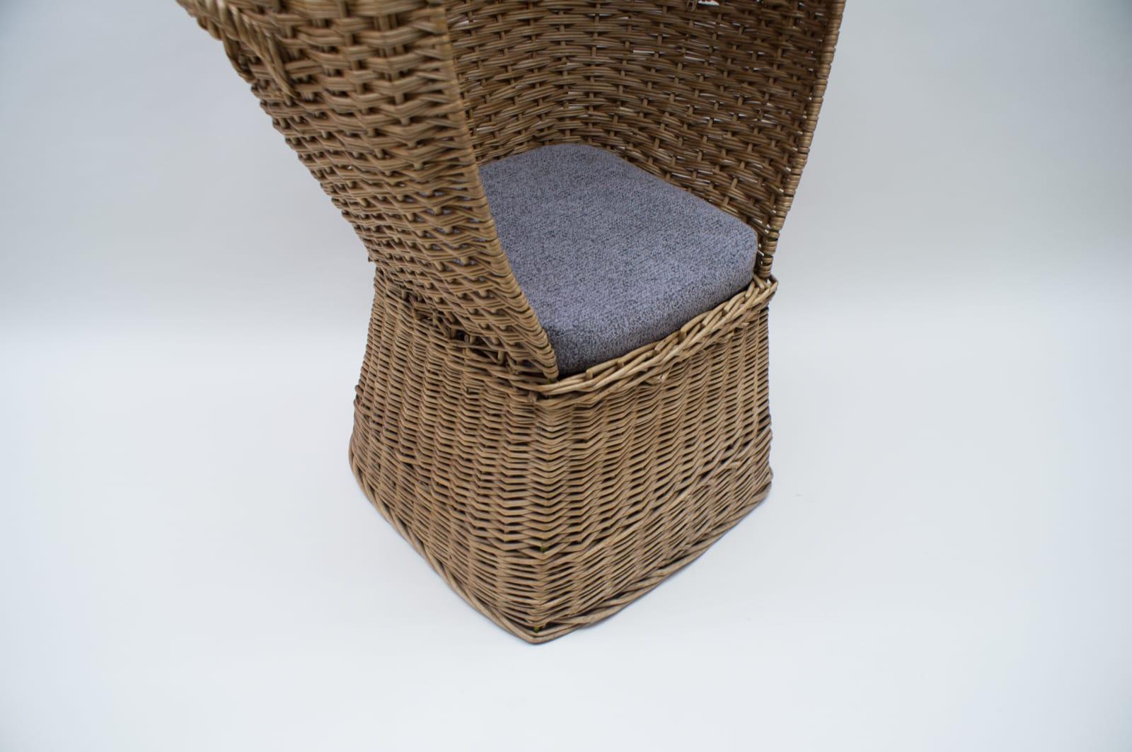 Großer italienischer Rattan-Pool- oder Strandsessel, 1970er Jahre im Angebot 5