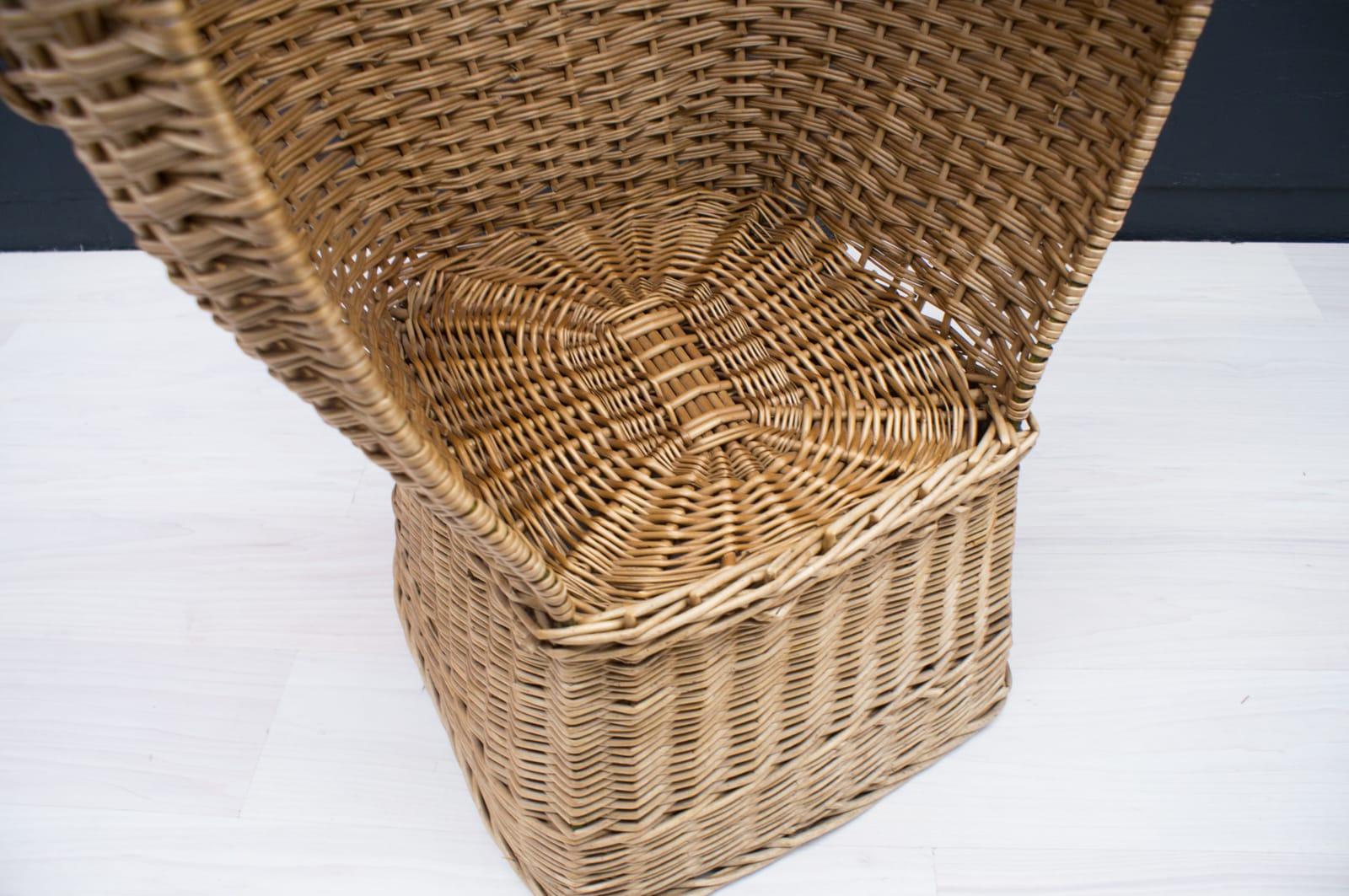 Großer italienischer Rattan-Pool- oder Strandsessel, 1970er Jahre im Angebot 6
