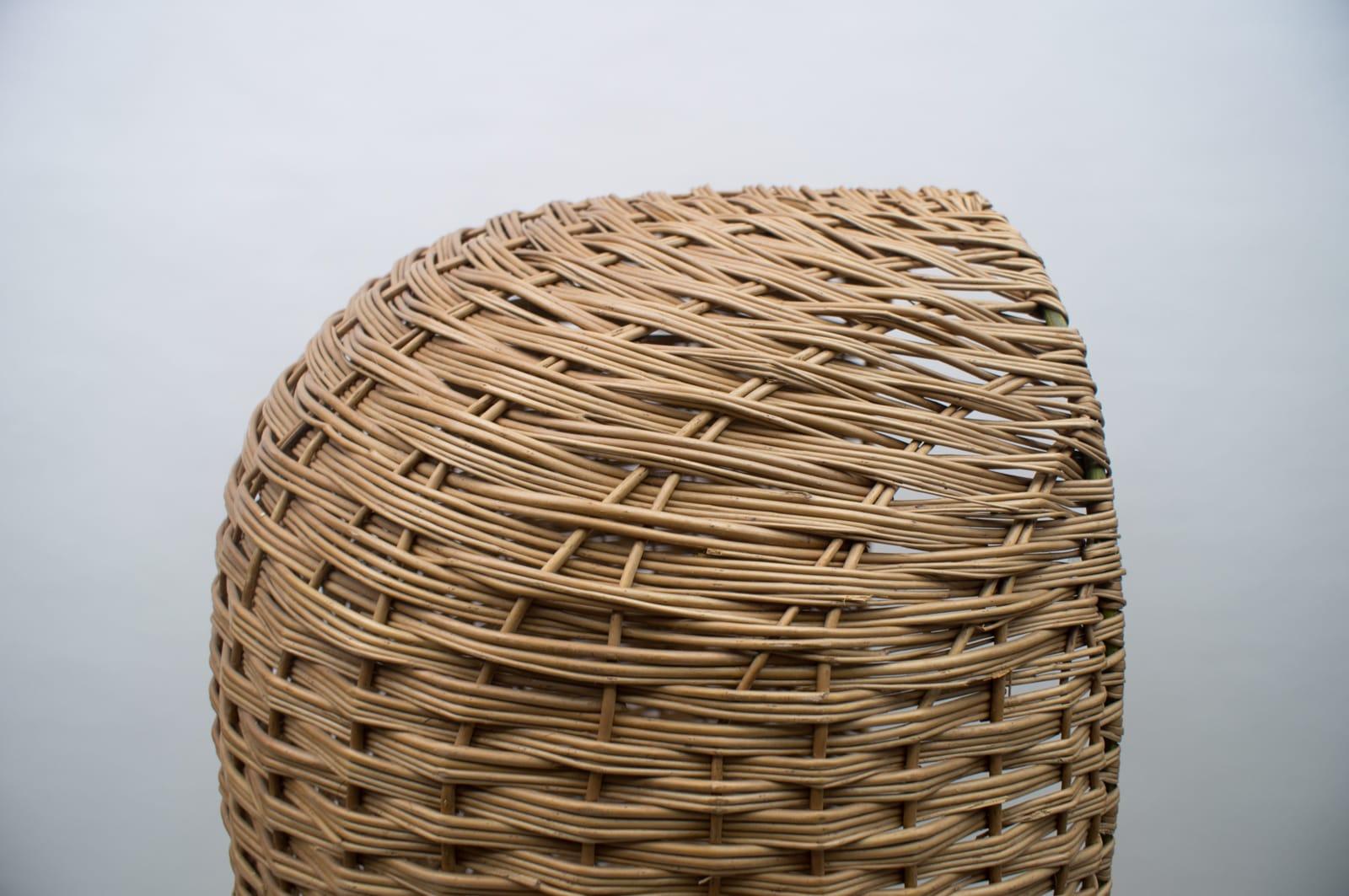 Großer italienischer Rattan-Pool- oder Strandsessel, 1970er Jahre im Angebot 7