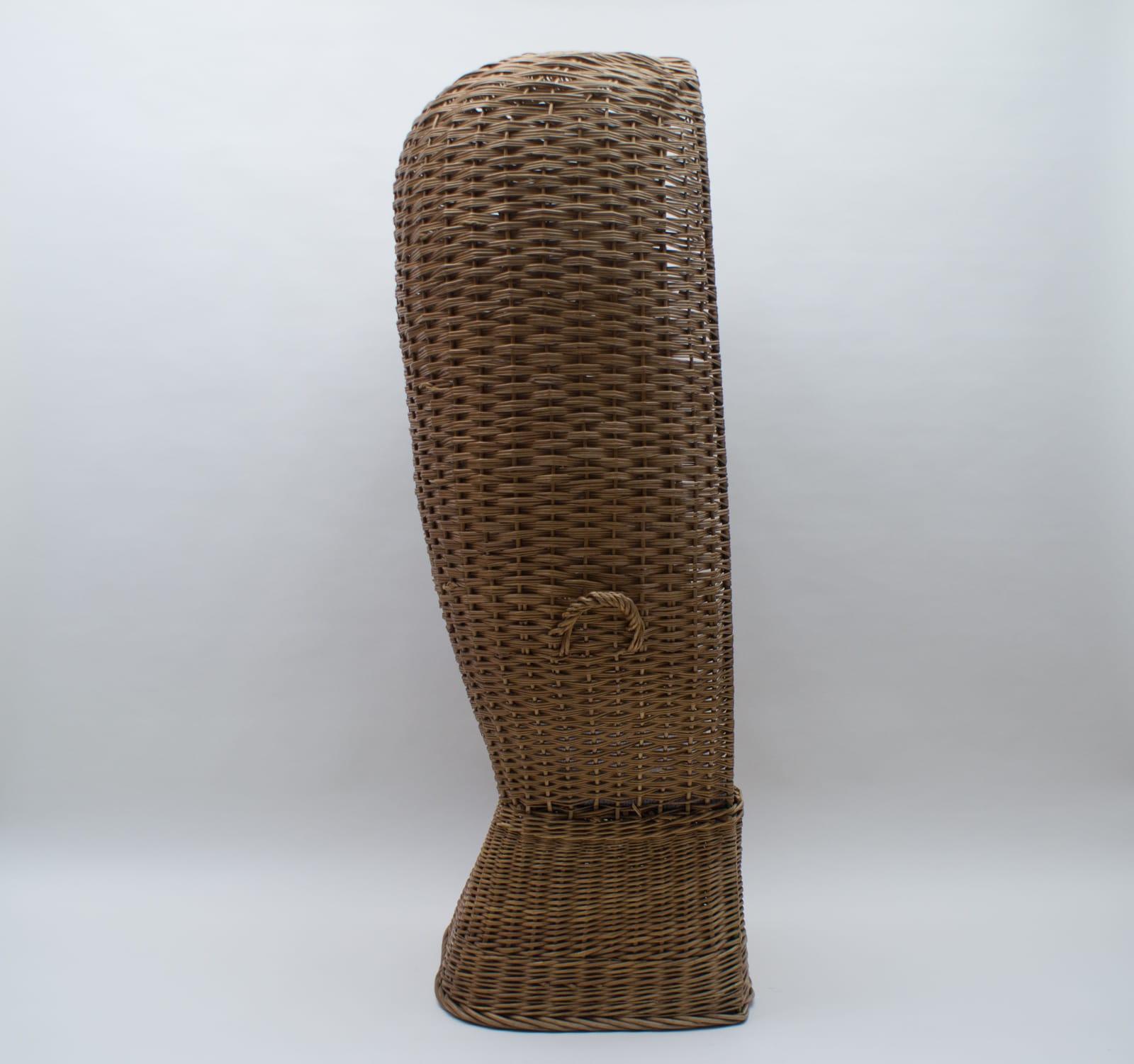 Großer italienischer Rattan-Pool- oder Strandsessel, 1970er Jahre (Italienisch) im Angebot