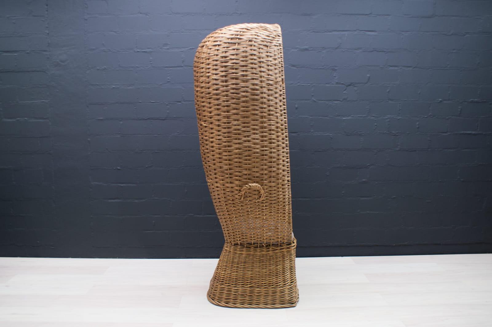 Großer italienischer Rattan-Pool- oder Strandsessel, 1970er Jahre im Zustand „Gut“ im Angebot in Nürnberg, Bayern