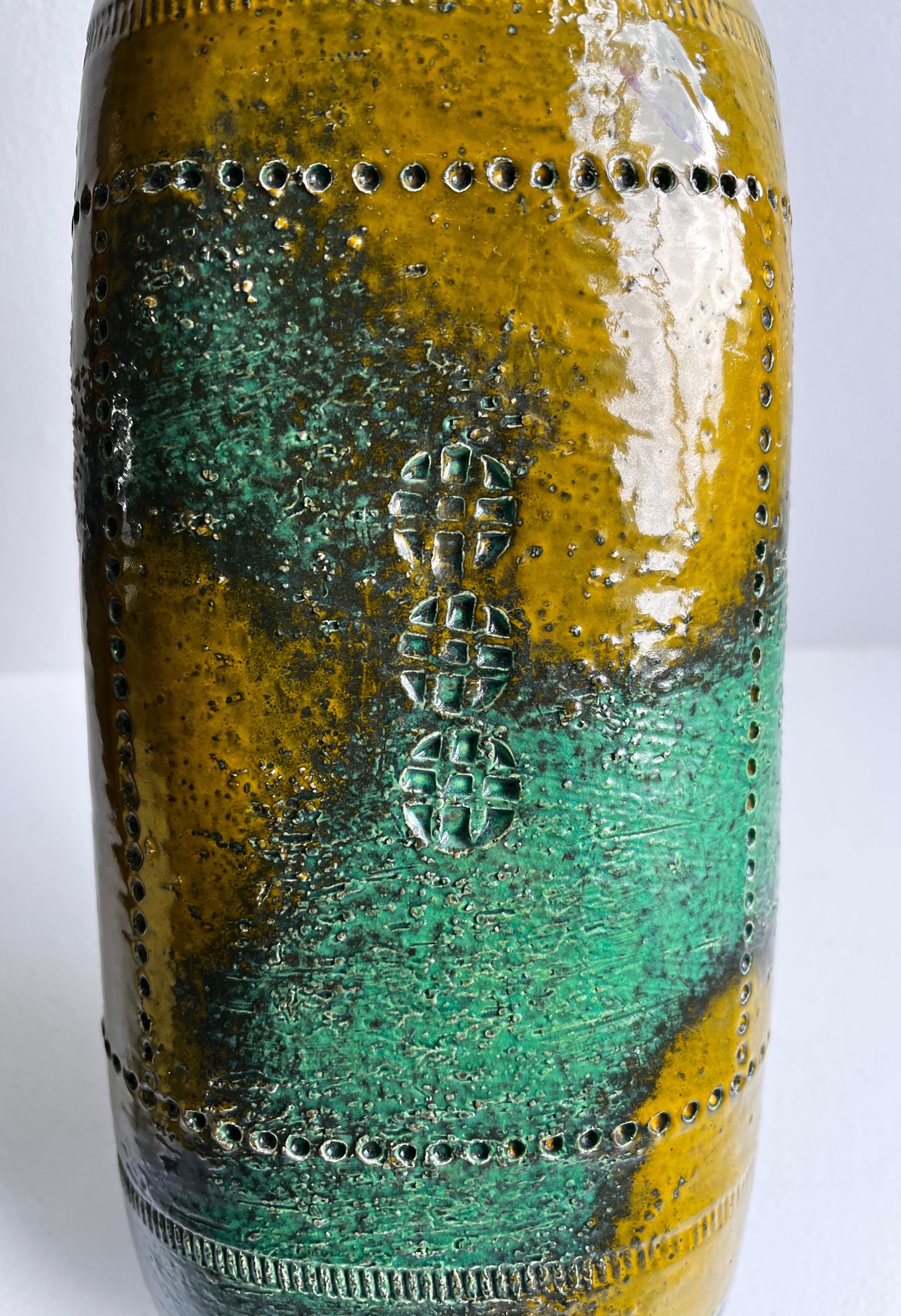 Large Italian Raymor Bitossi Ceramic Vase For Sale 7