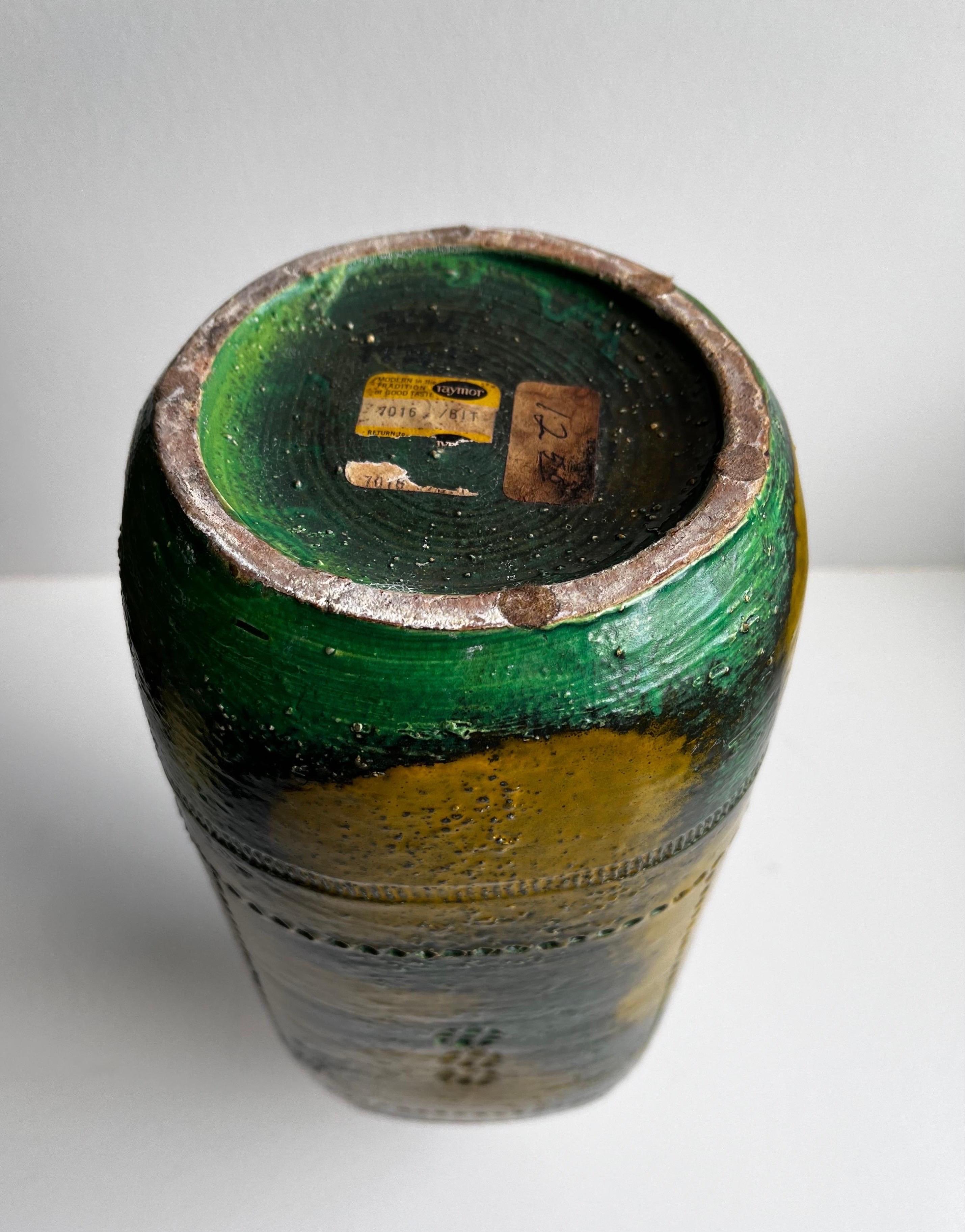 Grande vaso italiano in ceramica Raymor Bitossi in vendita 8