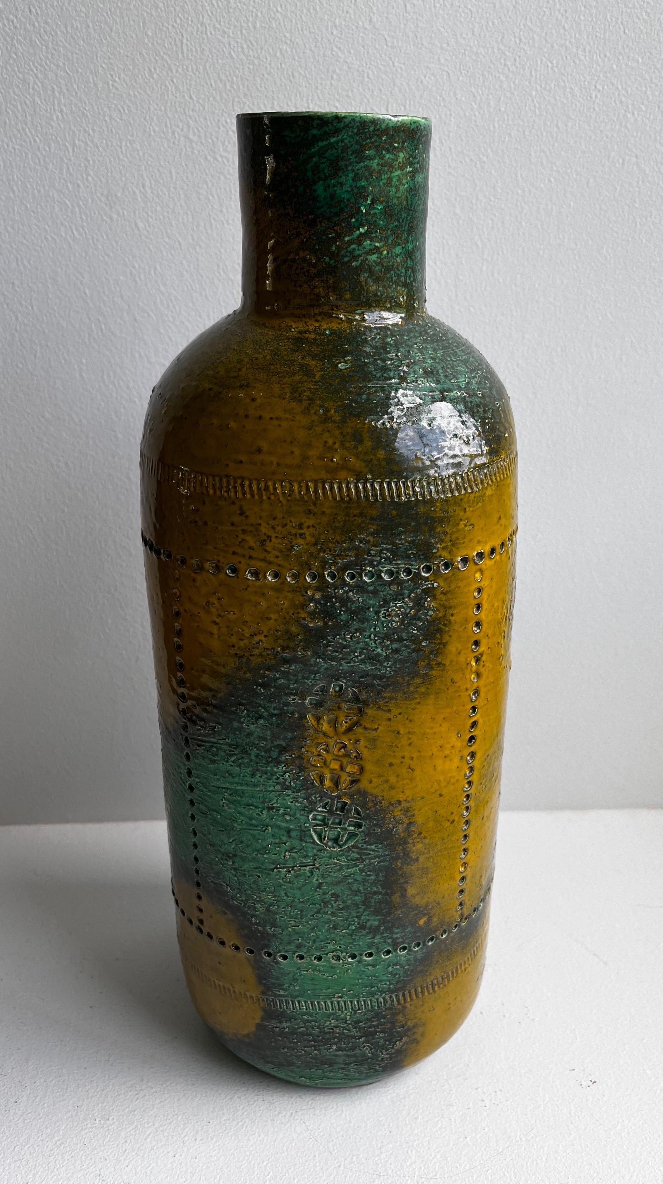 20th Century Large Italian Raymor Bitossi Ceramic Vase For Sale