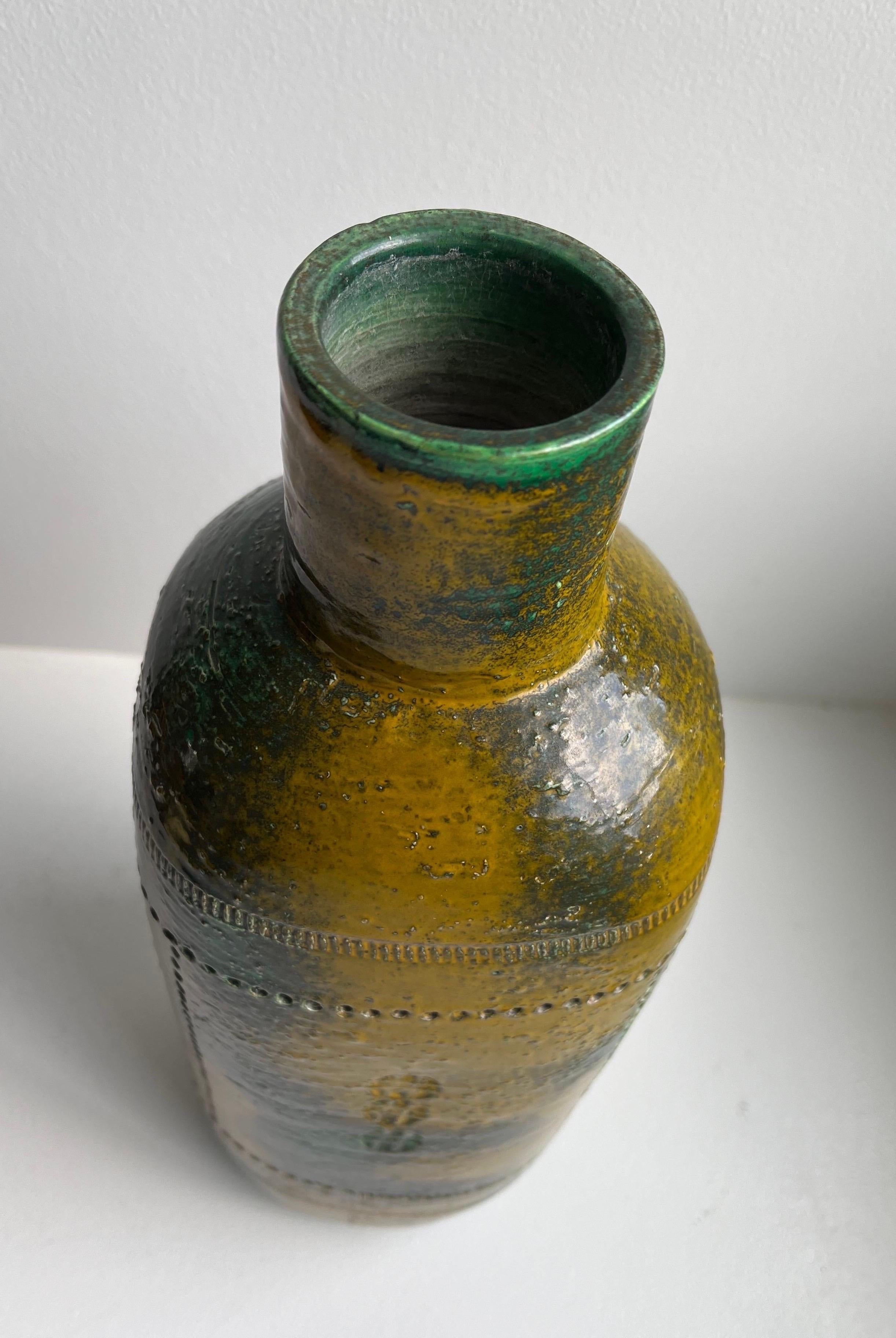 Large Italian Raymor Bitossi Ceramic Vase For Sale 2