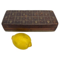 Large Italian Rectangular Red Leather Jewelry Box, Signed Antinori circa 1960s