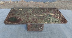 Großer Italienischer Rechteckiger Rosso Levanto Marmor Esstisch Schwarz Grün Rot