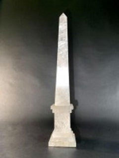 Large Italian Rock Crystal Obelisk