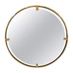 Large Italian Round Mirror, circa 1980