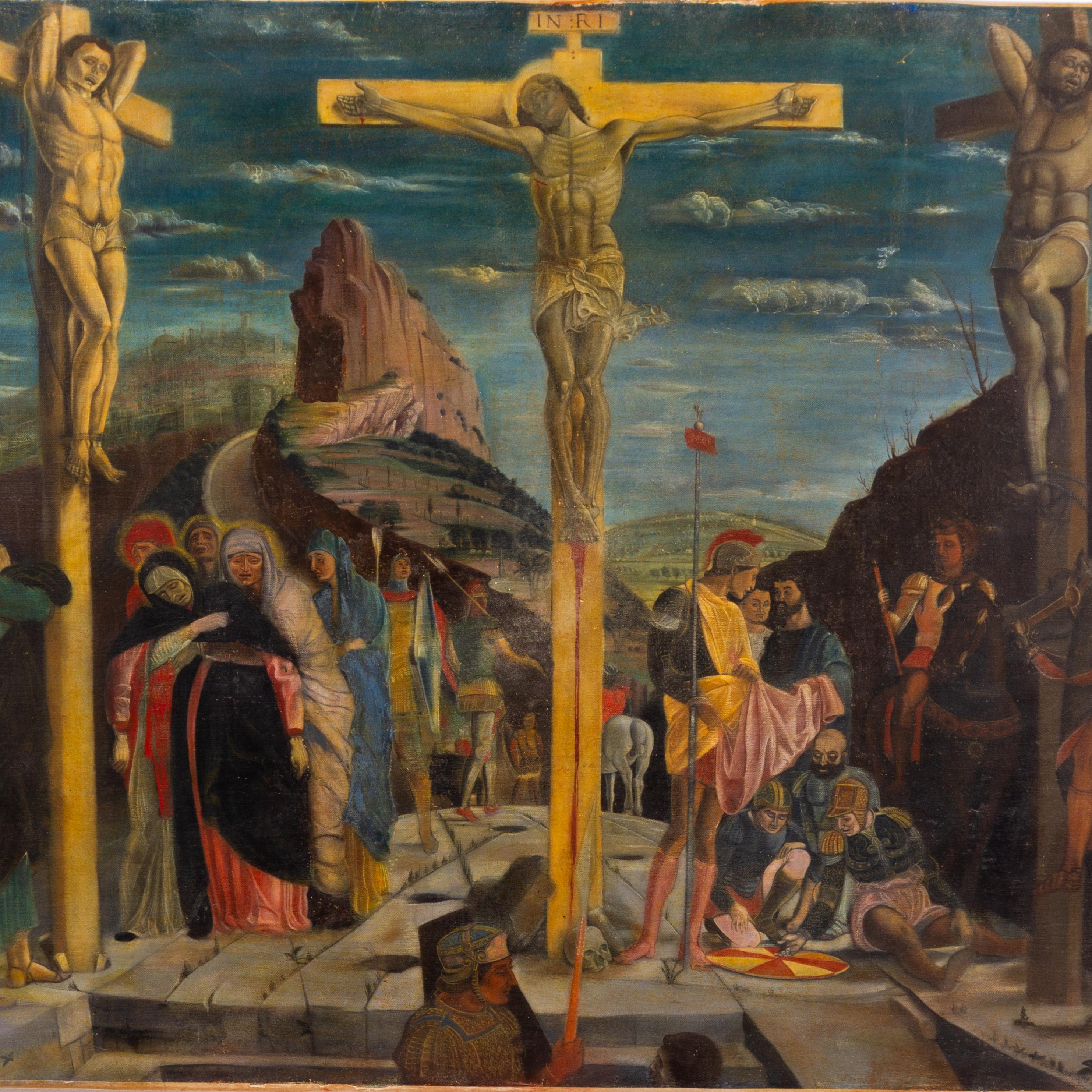 Crucifixión grande Óleo sobre lienzo según los maestros antiguos 

De una colección privada italiana
Envío internacional gratuito

