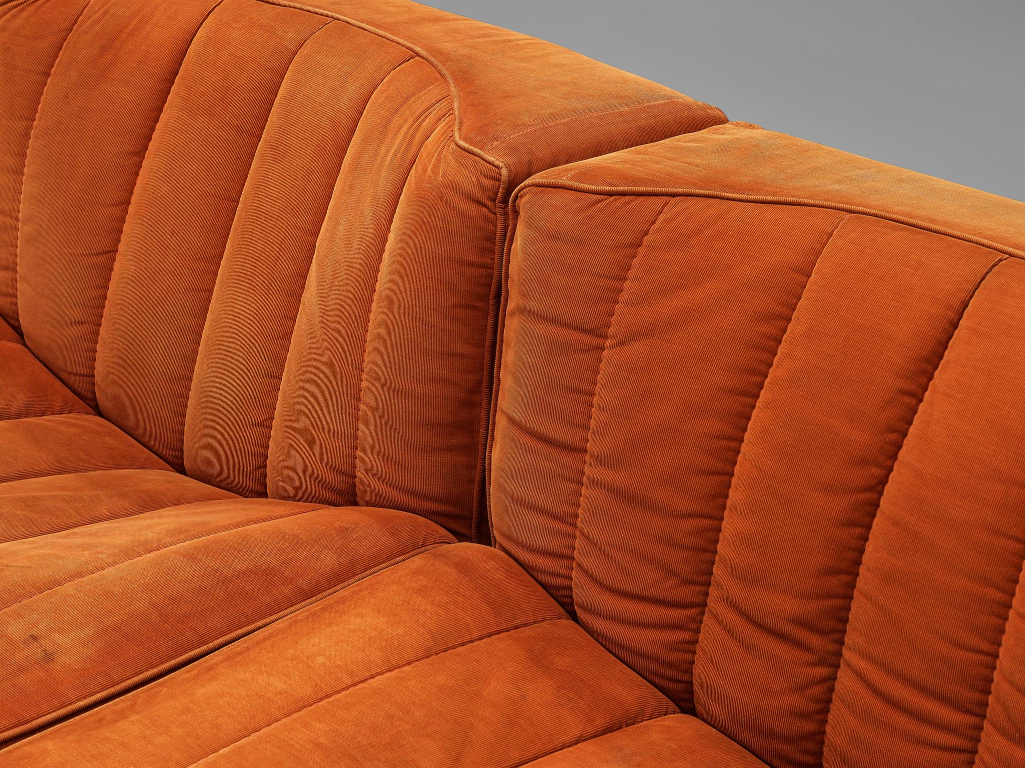 orange sectional sofas