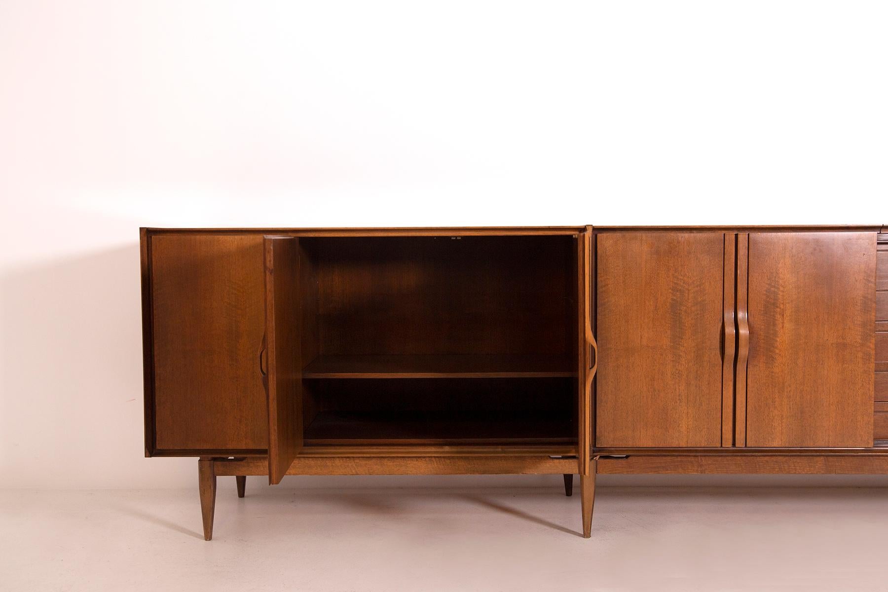 Large Italian Sideboard in Walnut from the 1950s 4