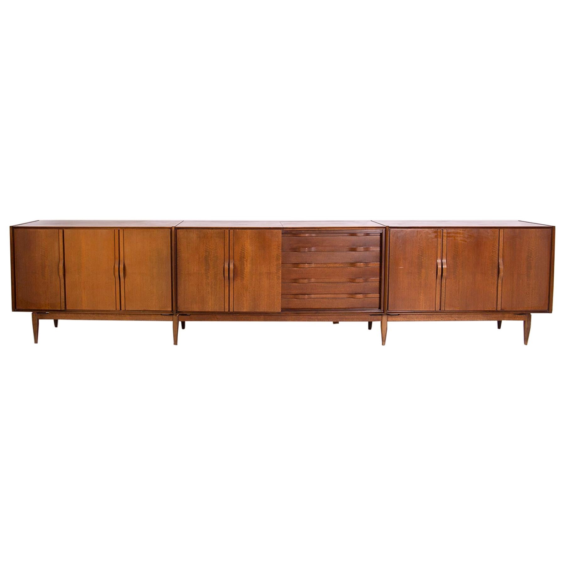 Large Italian Sideboard in Walnut from the 1950s