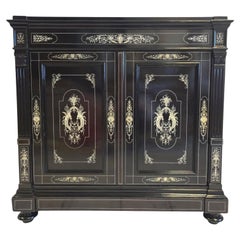Large Italian Sideboard with Marquetry – 19th Century