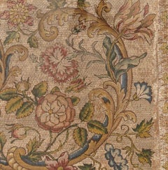 Large Italian Silk Embroidery Textile Panel