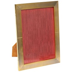 Large Italian Silver Gilt and Wood Photo Picture Frame